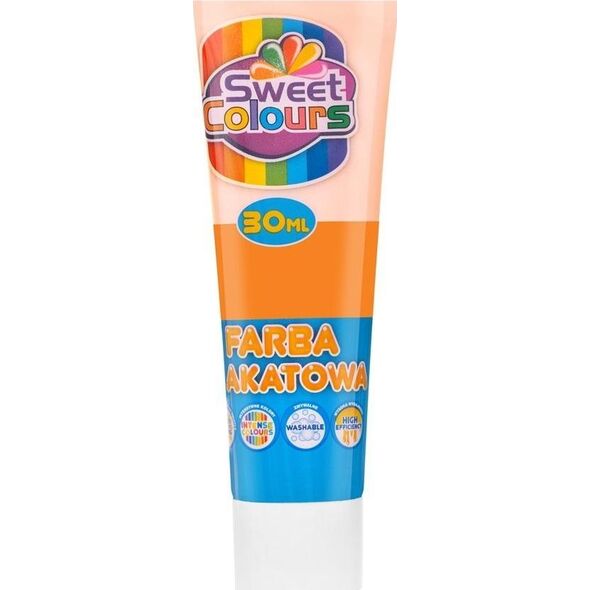 Farba plakatowa w tubie oranż 30ml