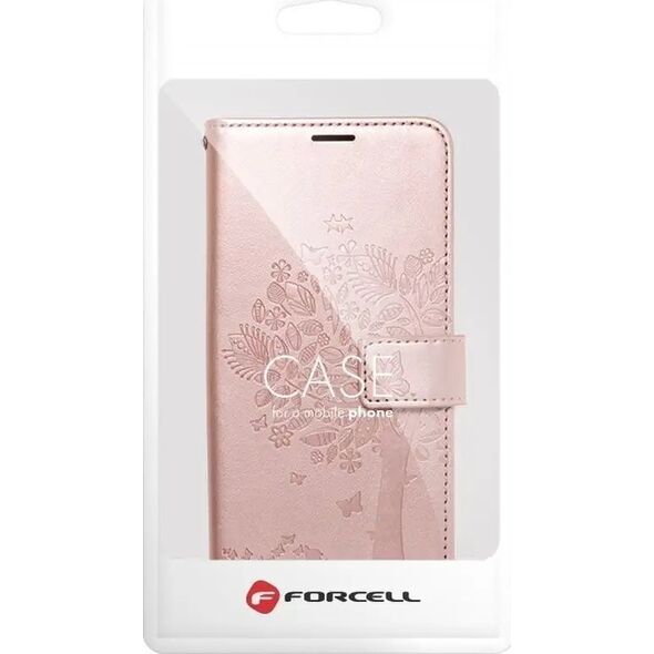 ForCell Kabura Forcell MEZZO Book do SAMSUNG A33 5G drzewo złoty róż