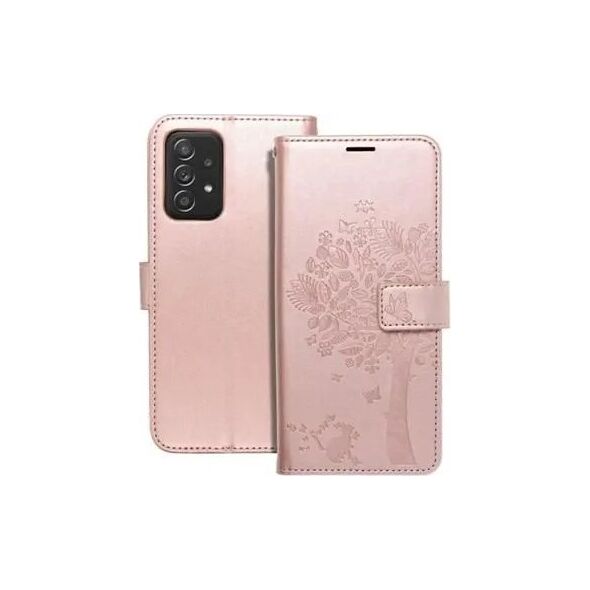 ForCell Kabura Forcell MEZZO Book do SAMSUNG A33 5G drzewo złoty róż