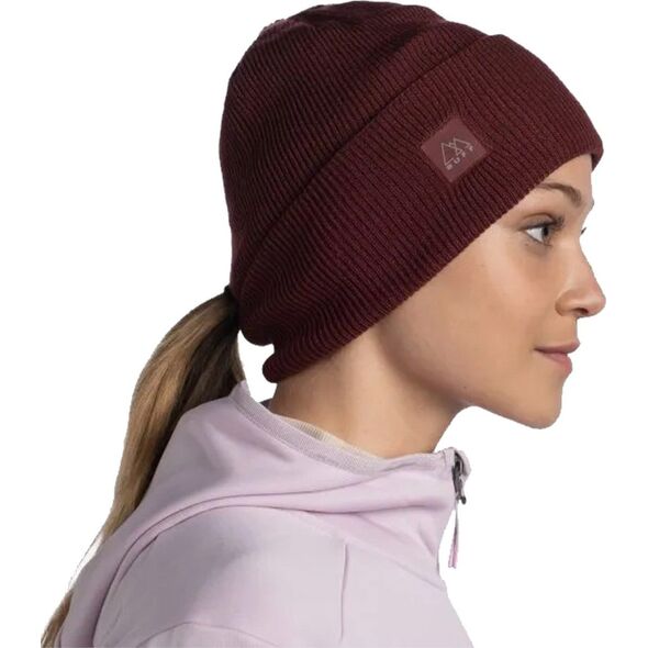 Buff Buff Crossknit Beanie 1264834161000 Bordowe One size
