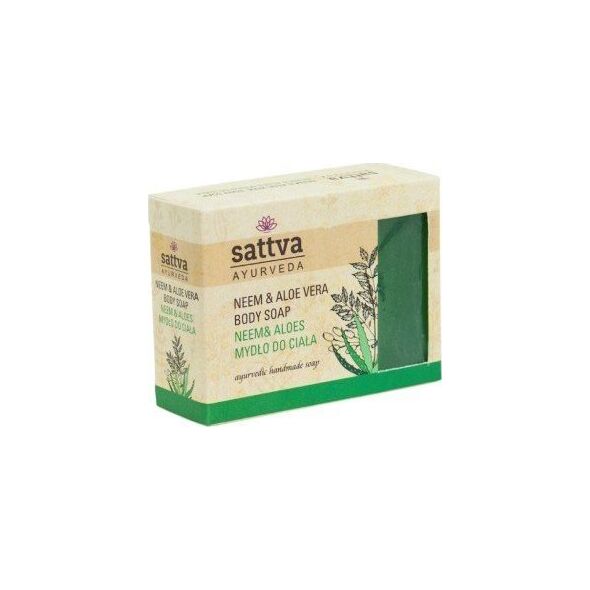 Sattva MYDŁO W KOSTCE DO CIAŁA NEEM I ALOES 125 g - SATTVA