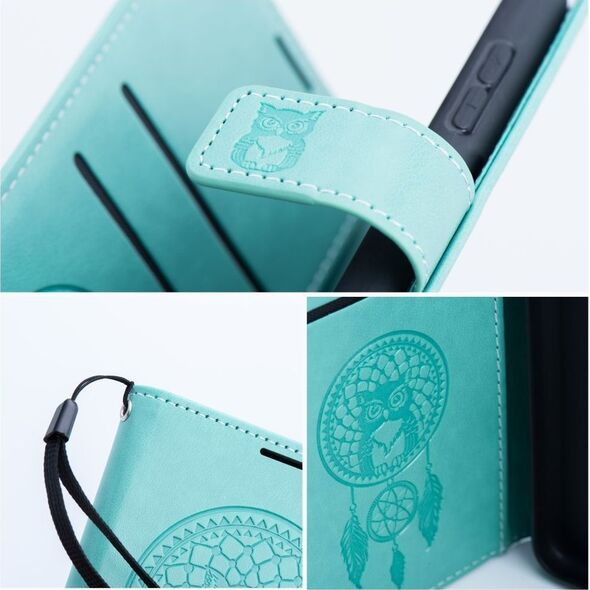 OEM Kabura MEZZO Book do IPHONE 14 łapacz snów zielony