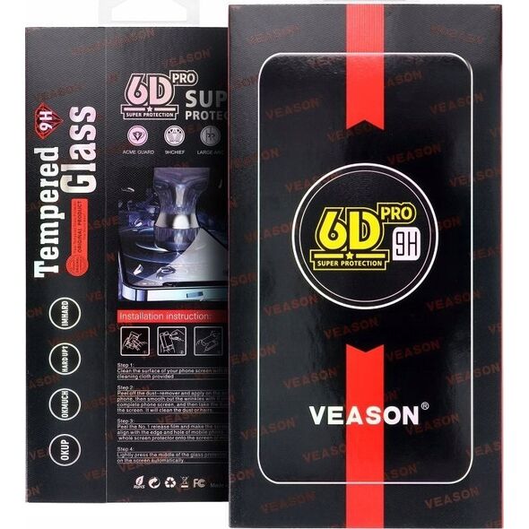 Veason Szkło Hartowane 6D Pro Veason Glass - do Iphone 16 Pro Max czarny