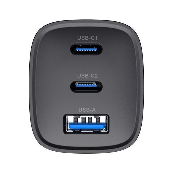 Ładowarka Havit UC20 EU USB-C+USB-C+USB-A (czarny)