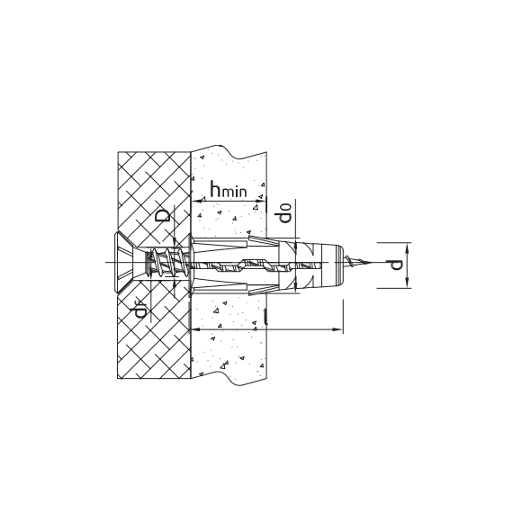 Rawlplug Kołek rozporowy UNO FI10 z wkrętem 6,0x50mm 100szt. - UNO-10+650