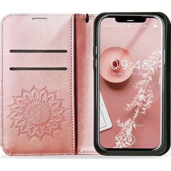 ForCell Kabura Forcell MEZZO Book do SAMSUNG Galaxy A12 mandala złoty róż