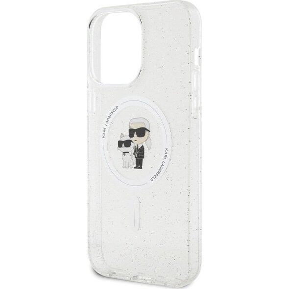 Karl Lagerfeld Etui Karl Lagerfeld KLHMP14XHGKCNOT Apple iPhone 14 Pro Max hardcase Karl&Choupette Glitter MagSafe transparent