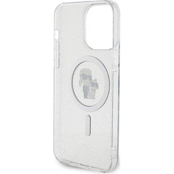Karl Lagerfeld Etui Karl Lagerfeld KLHMP14XHGKCNOT Apple iPhone 14 Pro Max hardcase Karl&Choupette Glitter MagSafe transparent