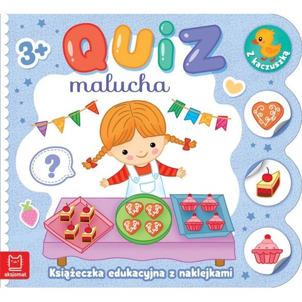 Aksjomat Książeczka Quiz malucha z naklejkami z kaczuszką 3-4 lata