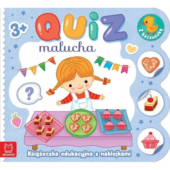 Aksjomat Książeczka Quiz malucha z naklejkami z kotkiem 3-4 lata