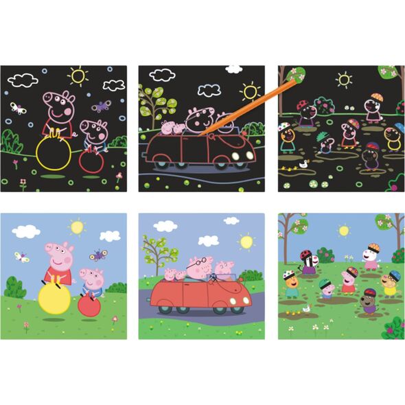 Dodo ZDRAPKA ARTYSTYCZNA ŚWINKA PEPPA MALOWANIE METODĄ SCRATCH DLA NAJMŁODSZYCH