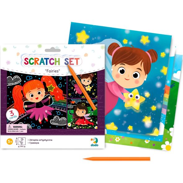 Dodo ZDRAPKA ARTYSTYCZNA WRÓŻKI MALOWANIE METODĄ SCRATCH DLA NAJMŁODSZYCH