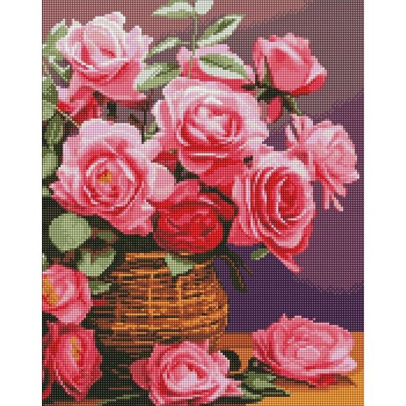 Norimpex Diamentowa mozaika - Kolorowe róże 40x50cm