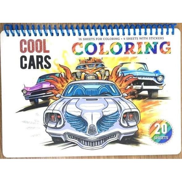 Teka Kolorowanka A5 koło 20 kartek Cool cars