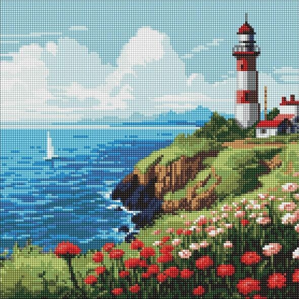 Norimpex Diamentowa mozaika - Latarnia morska 40x40cm