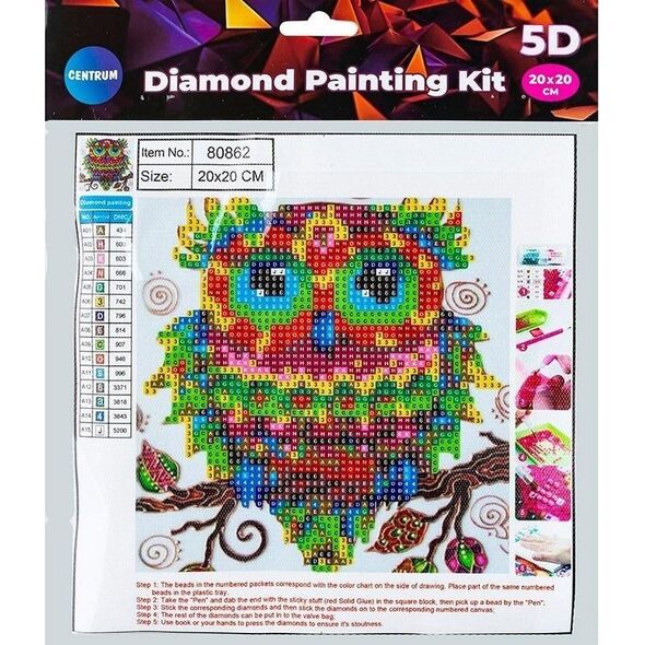Norimpex Diamentowa mozaika 5D - Owl 20x20 80862