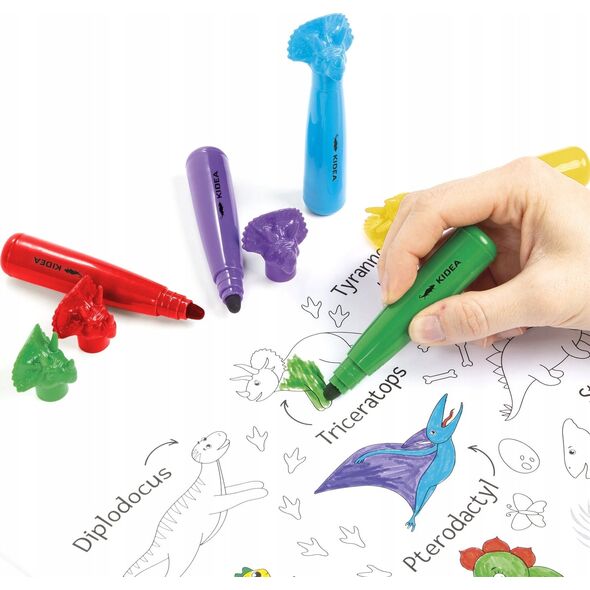 Derform PISAKI 6KOL JUMBO Z FIGUR DINOZAURY KIDEA B/C