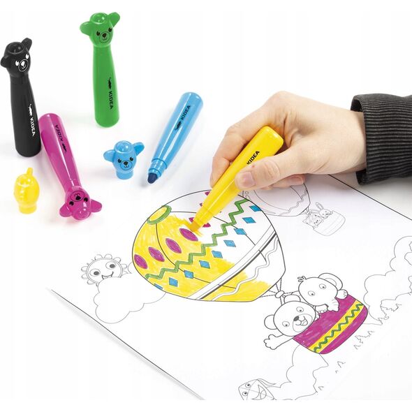Derform PISAKI 6KOL JUMBO Z FIGUR DINOZAURY KIDEA B/C