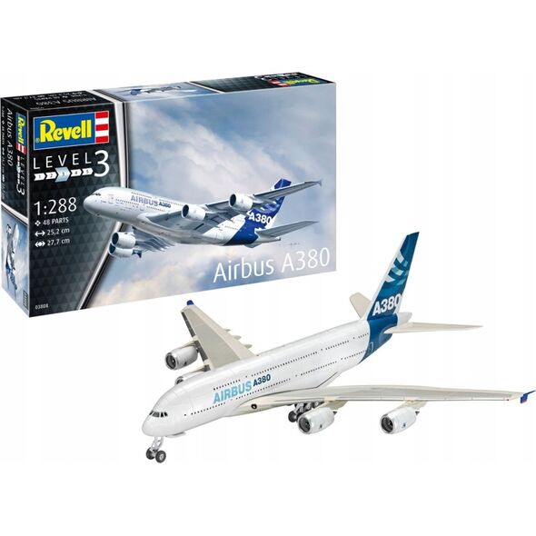 Cobi Model samolotu do sklejania Revell 63808 1:288 AIRBUS A380 Zestaw
