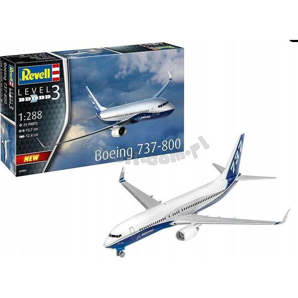 Cobi Model samolotu do sklejania Revell 63809 1:288 BOEING 737-800 Zestaw