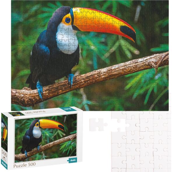 Dodo Puzzle "Tukan" 500 Elementów Układanka Kolorowa Zestaw Dla Dzieci Dorosłych
