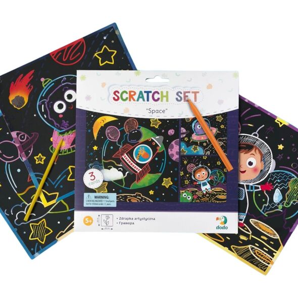Dodo Zdrapka Artystyczna "Kosmos" Wydrapywanka Metoda Scratch Dla Dzieci Obrazki