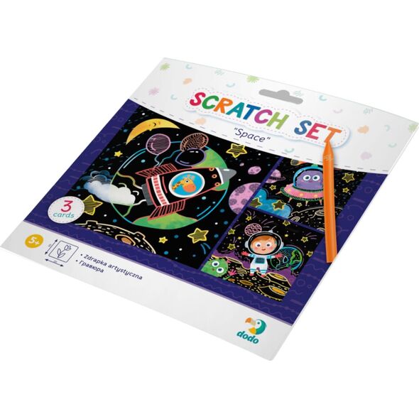 Dodo Zdrapka Artystyczna "Kosmos" Wydrapywanka Metoda Scratch Dla Dzieci Obrazki