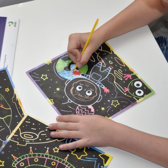 Dodo Zdrapka Artystyczna "Kosmos" Wydrapywanka Metoda Scratch Dla Dzieci Obrazki