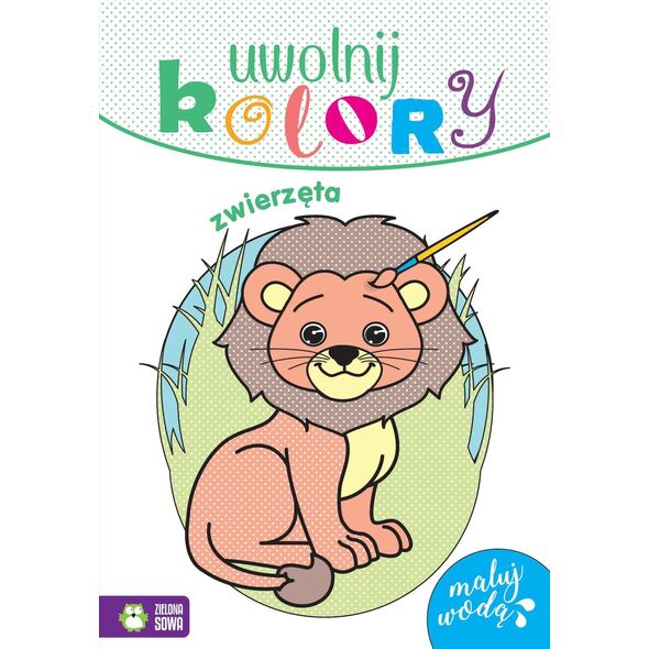 Zielona Sowa Uwolnij kolory. Zwierzęta