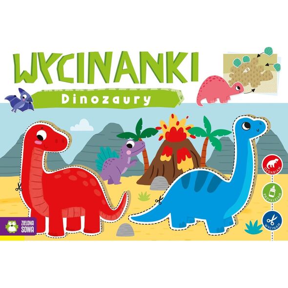 Zielona Sowa Wycinanki. Dinozaury