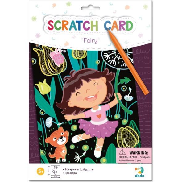 Dodo ZDRAPKA ARTYSTYCZNA WRÓŻKA MALOWANIE METODĄ SCRATCH DLA NAJMŁODSZYCH