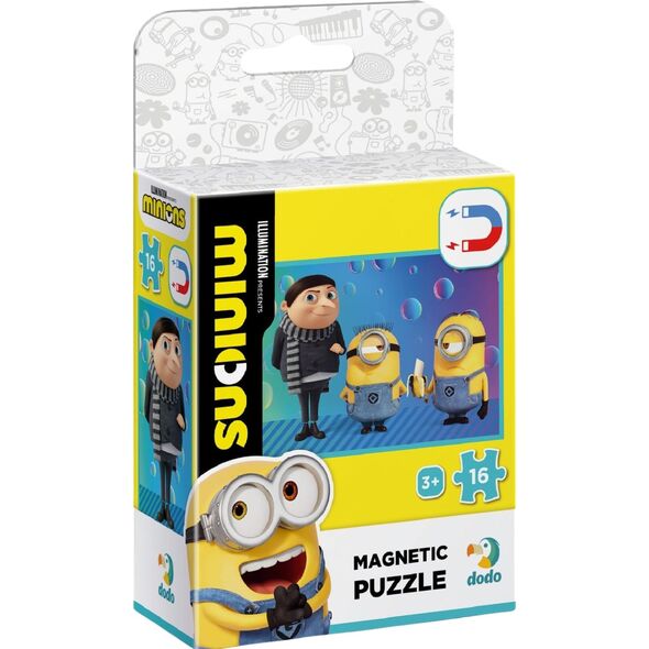Dodo PUZZLE MAGNETYCZNE "MINIONS" UROCZA I KOLOROWA UKŁADANKA 16 ELEMENTÓW
