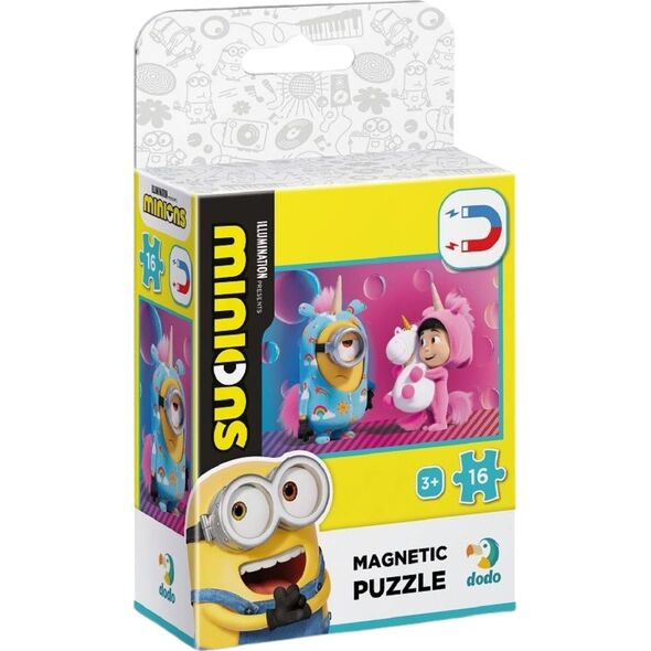 Dodo MAGNETYCZNE PUZZLE MINIONKI 16 ELEMENTÓW DO UŁOŻENIA DLA NAJMŁODSZYCH