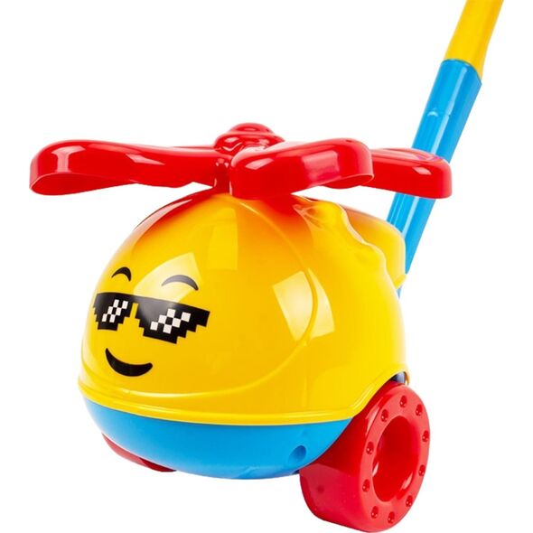Pchacz Pchanka Na Kiju Śmigłowiec Helikopter Kolorowy Na Kółkach Dla Dzieci