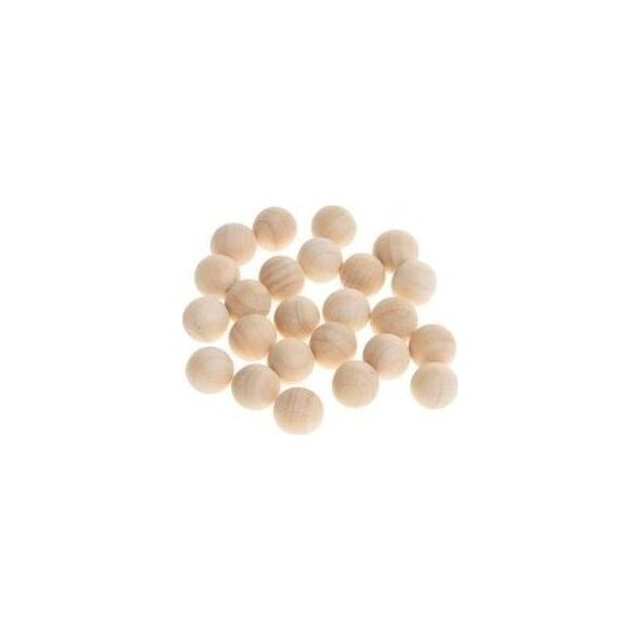 Drewniane kulki bez otworu naturalne 14mm 25szt