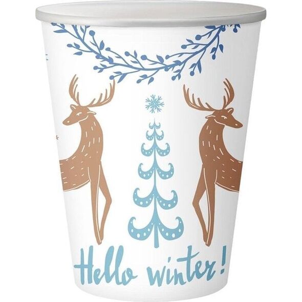 Kubeczki papierowe Hello Winter 250ml 6szt