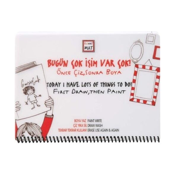 KOLOROWANKA FUNNY MAT WHITE 16x21