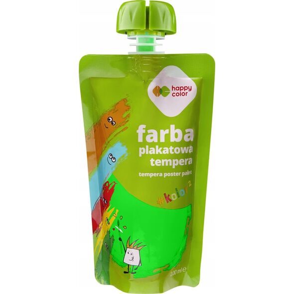 Farba plakatowa tempera neonowa zielona 100ml HA 3310 0100-03 HAPPY COLOR