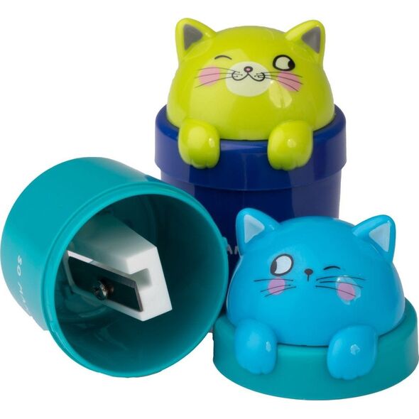 Temperówka pojedyncza z pojemnikiem So Many Cats MG