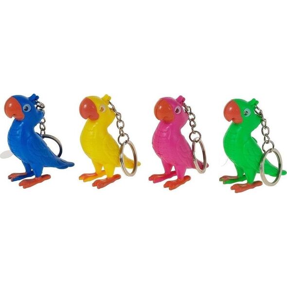 Brelok papuga światło dźwięk 5x6x2,5cm (24szt)