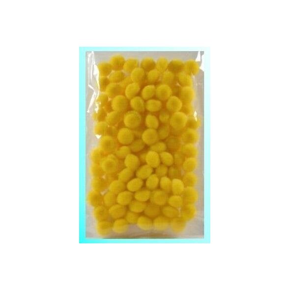 Pompony żółte 10mm100szt
