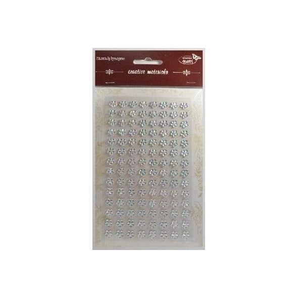 Stiker z kryształkami Kwiaty 8mm 112szt
