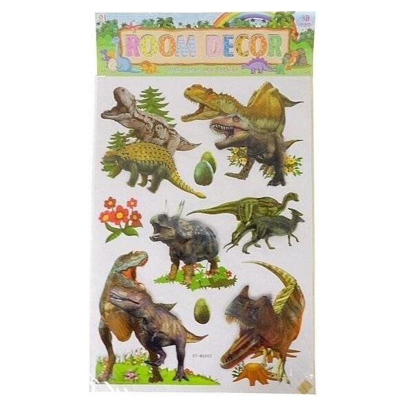 Naklejki 3D na ścianę dinozaury MIX