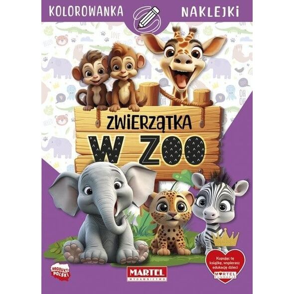Zwierzątka w zoo z naklejkami