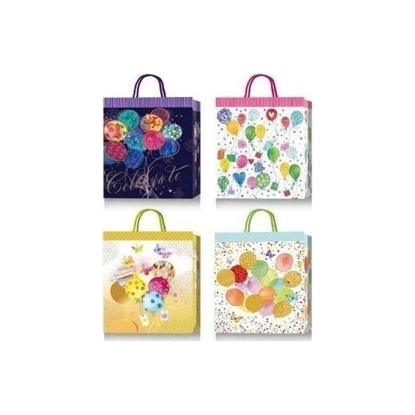 Torebka ozdobna 51x72x18cm urodziny mix ROZETTE