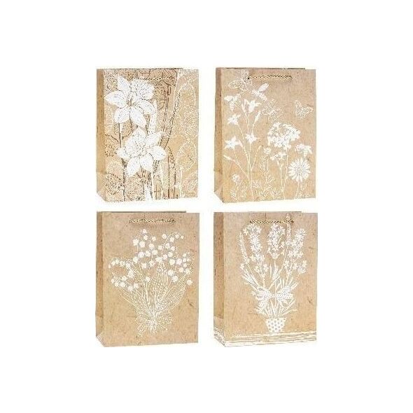 Torebka ozdobna Kwiaty 31x40x12cm mix ROZETTE