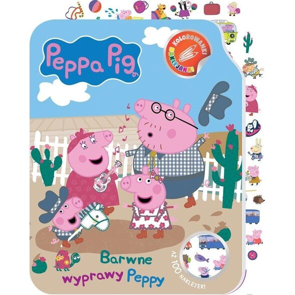 Peppa Pig. Kolorowanki naklejanki cz.2