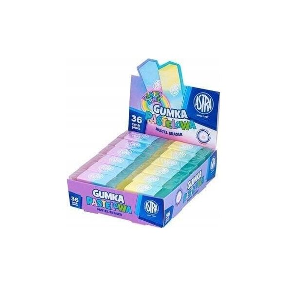 Gumka dwukolorowa Pastel Line (36szt) ASTRA