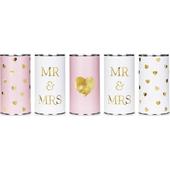 Puszki weselne Mr&Mrs 14x7cm 5szt