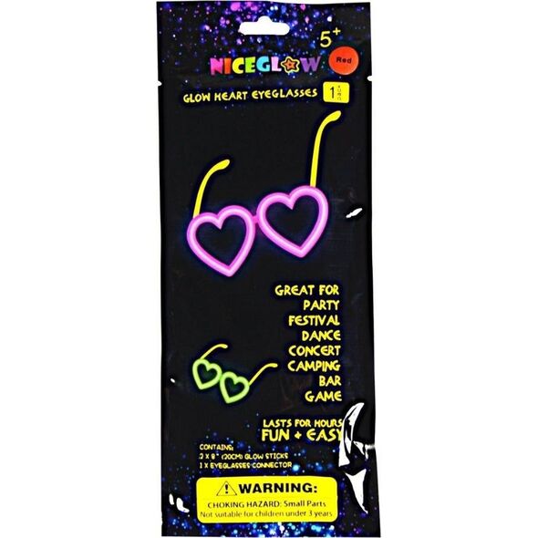 Okulary serca Glow stick